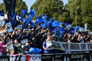 Die HFC-Fans präsentierten, zu Beginn, eine tolle Choreo. Foto: Eckhardt